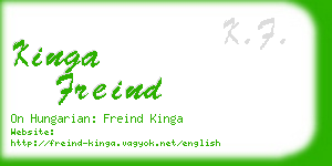 kinga freind business card